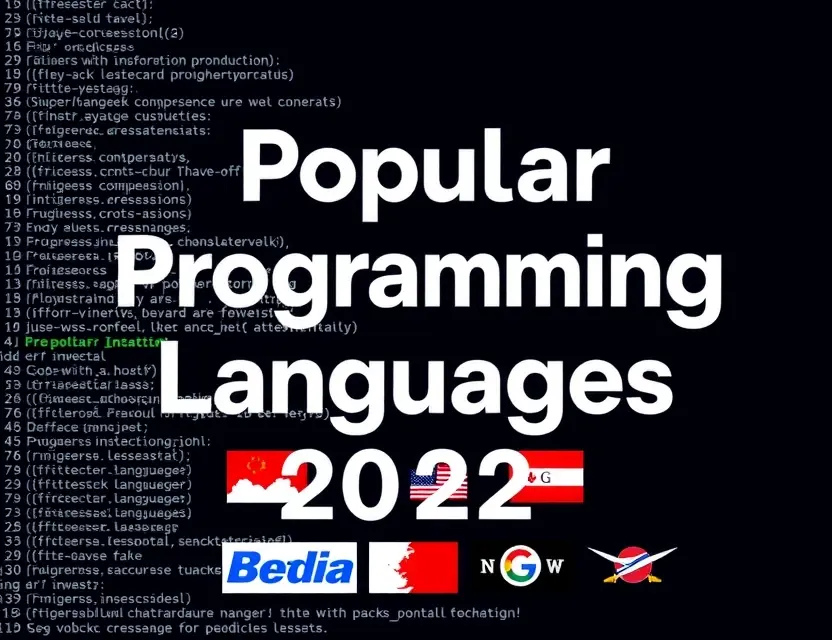- Популярные языки программирования 2022